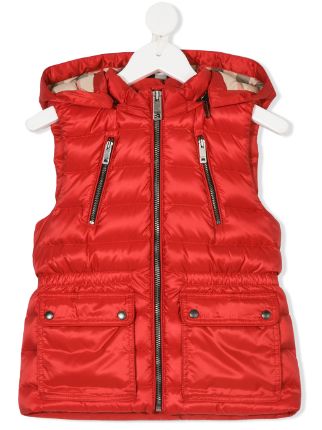 burberry vest kids red