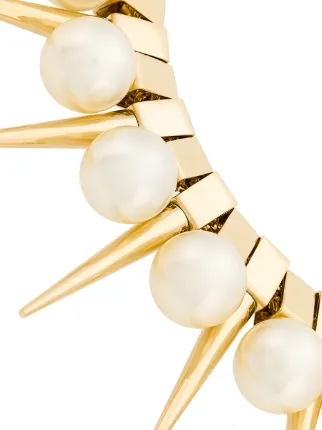 Balmain Danger Pearl Necklace Farfetch Balmain Danger Pearl Necklace