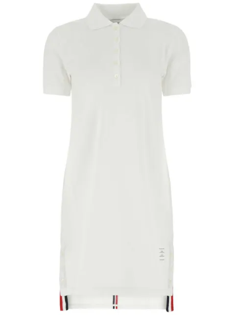 Thom Browne vestido tejido estilo polo con rayas RWB