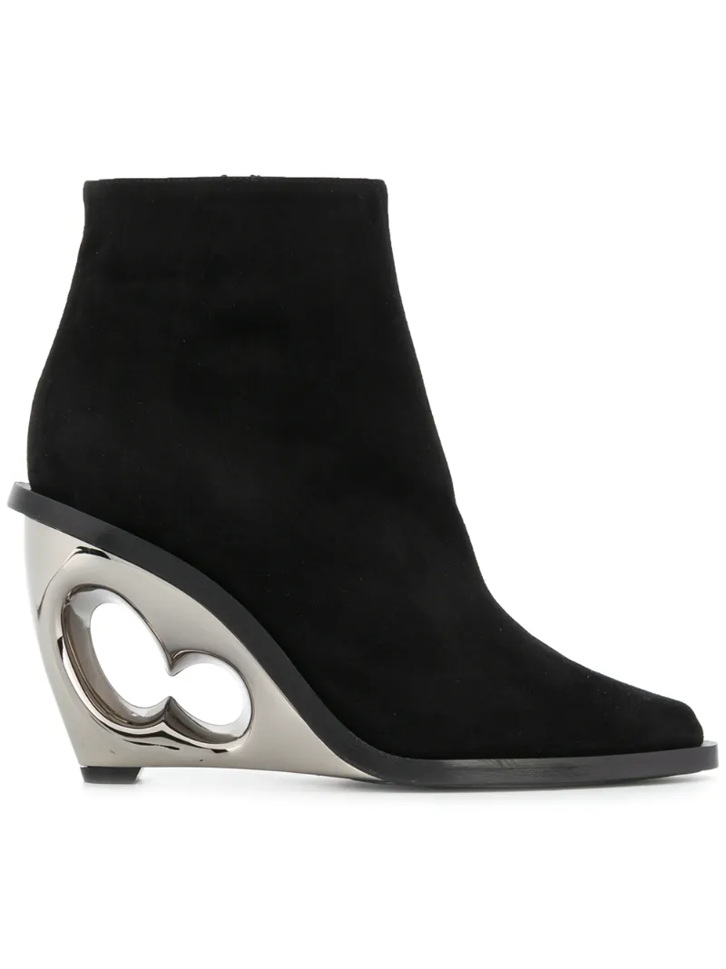 ботильоны на скульптурном каблуке Alexander McQueen