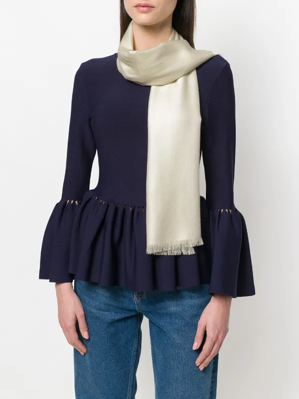 Pashmina Stole Scarf White FARFETCH IN
