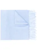 N.Peal fringe-hem scarf - Blue