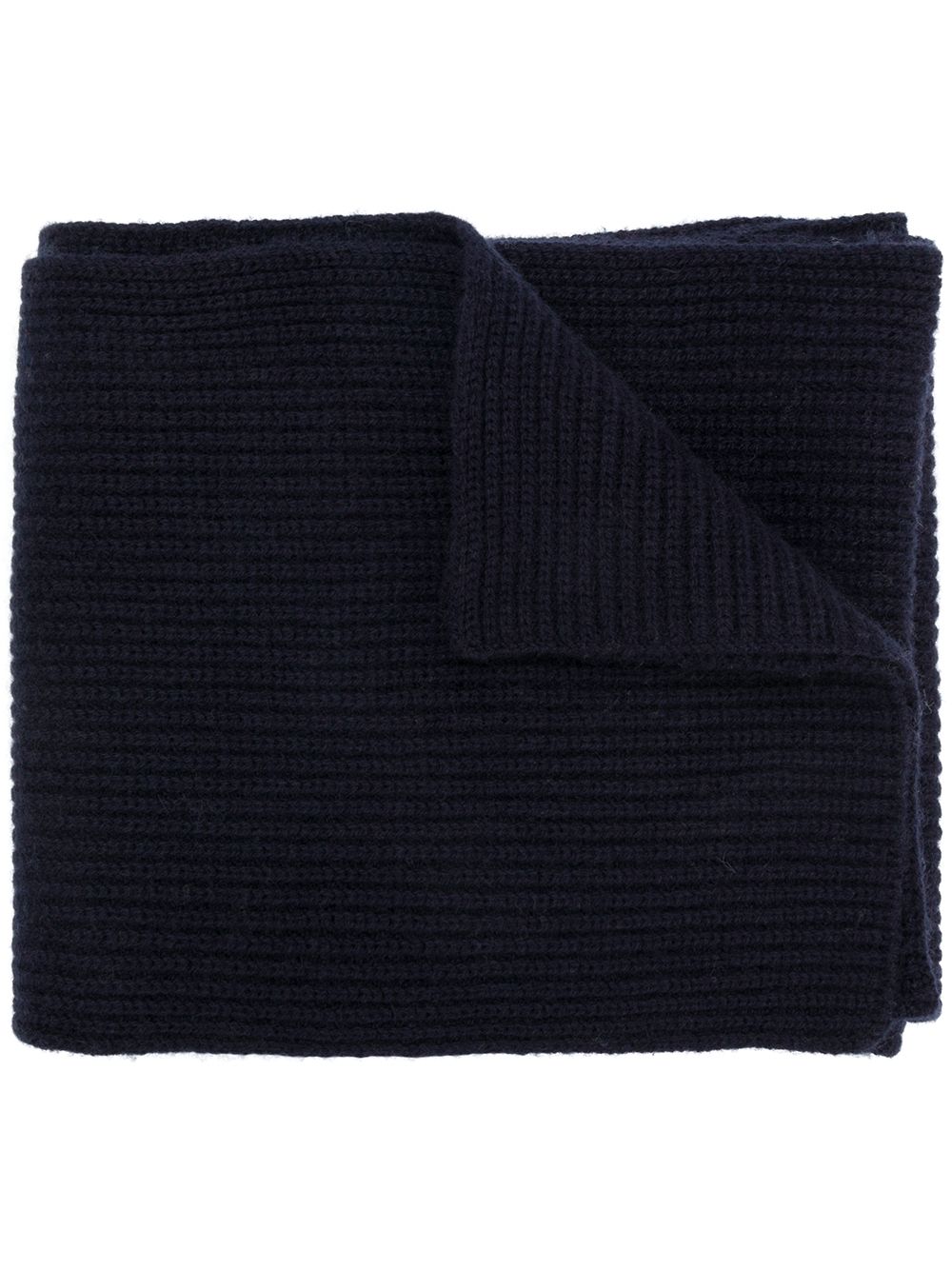 N•peal Chunky Ribbed Scarf In Navy