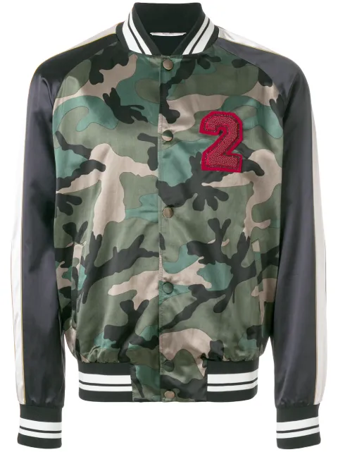 Valentino Garavani camouflage bomber jacket