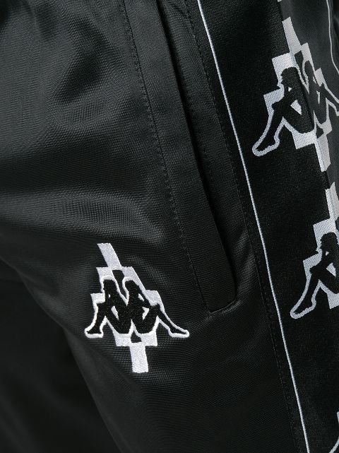 Black Marcelo Burlon County Of Milan Kappa Print Track Pants | Farfetch.com