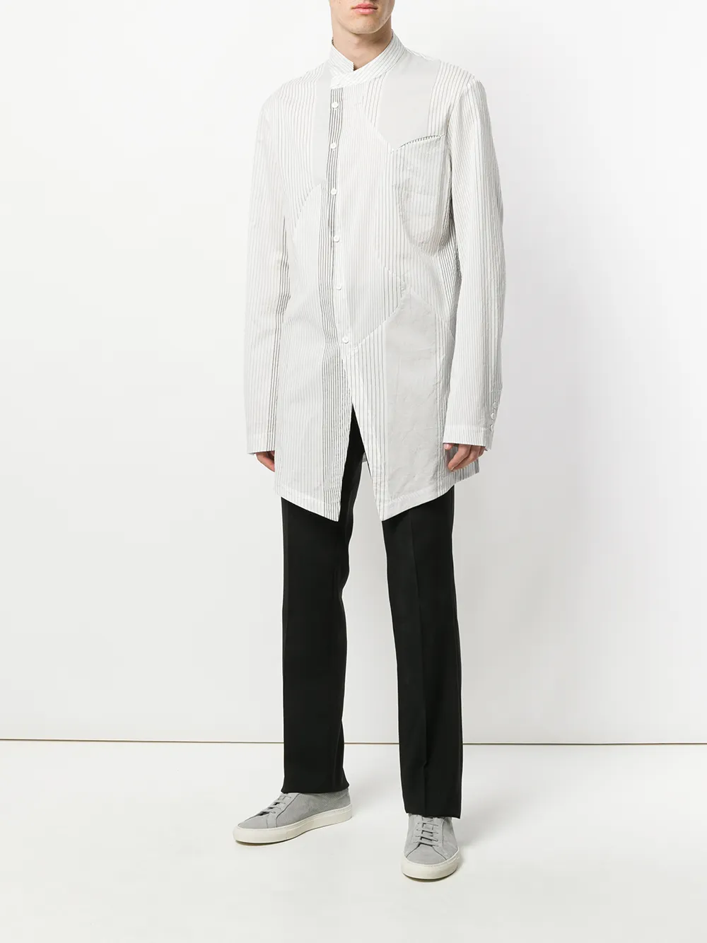 Lost & Found Ria Dunn asymmetrische button-down shirt - Wit