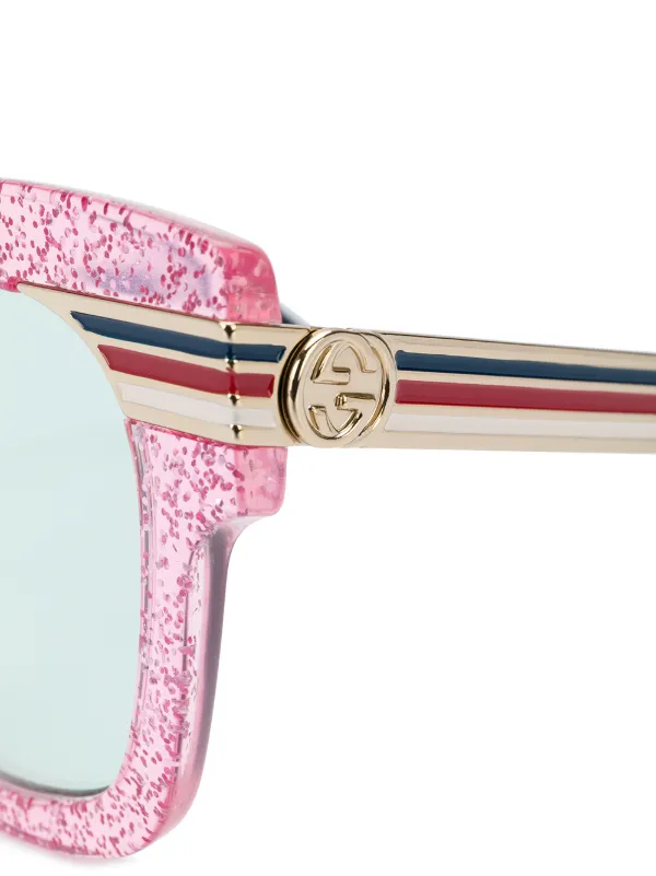 gucci pink glitter sunglasses