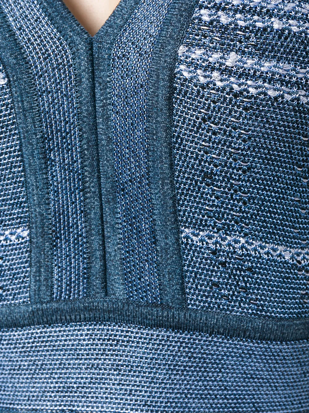 Balmain aansluitende body-con jurk Blauw