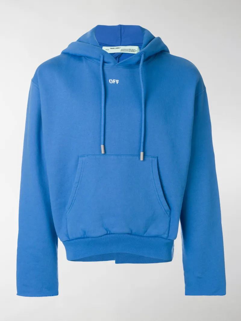 Off-White Safety cropped hoodie blue 