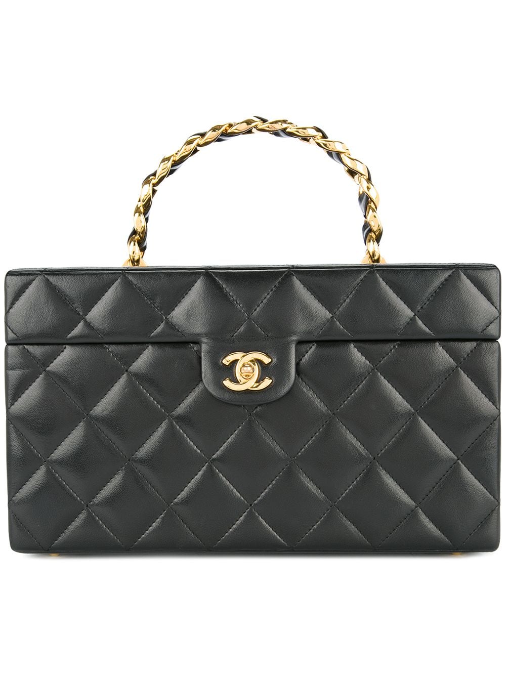 фото Chanel pre-owned стеганая сумка-косметичка