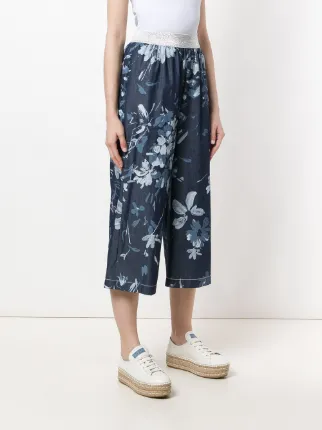 cropped floral print trousers展示图