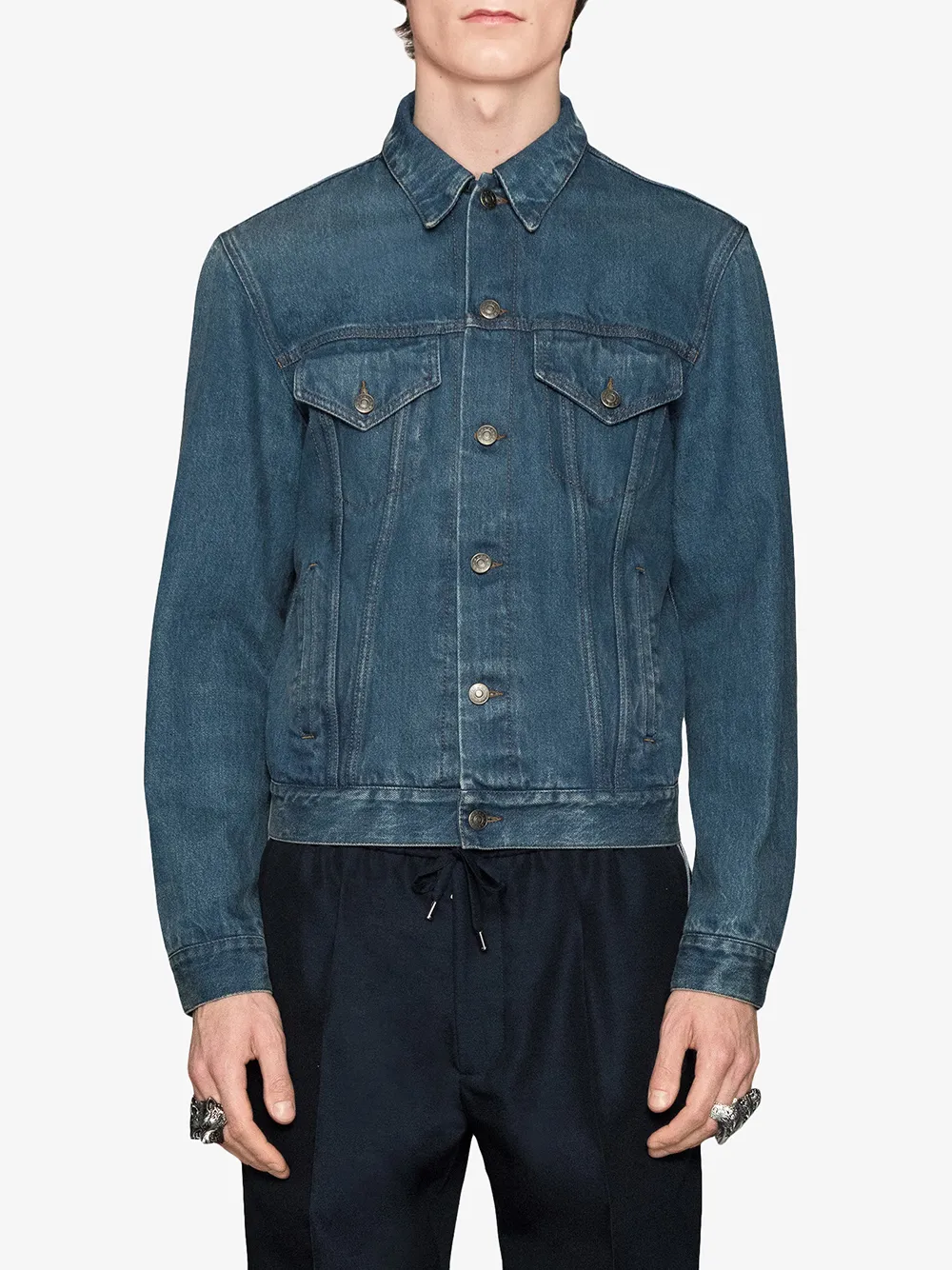 gucci denim jacket with embroideries