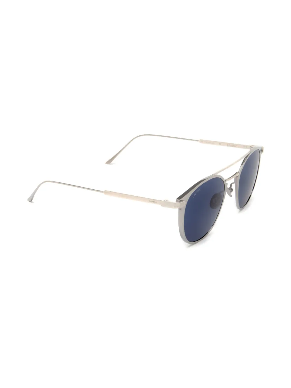Cartier Eyewear C Décor zonnebril met panto montuur Metallic
