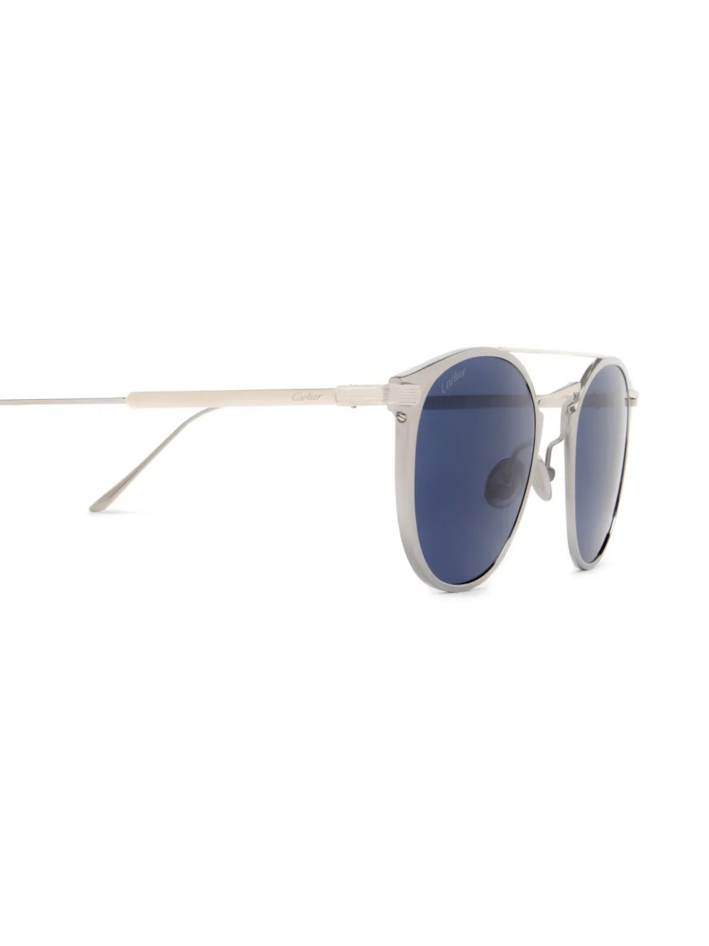 Cartier Eyewear C Décor zonnebril met panto montuur Metallic