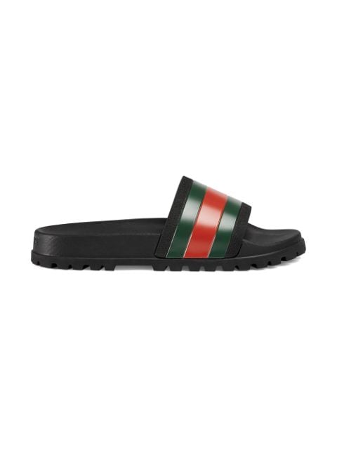 gucci slides men's black