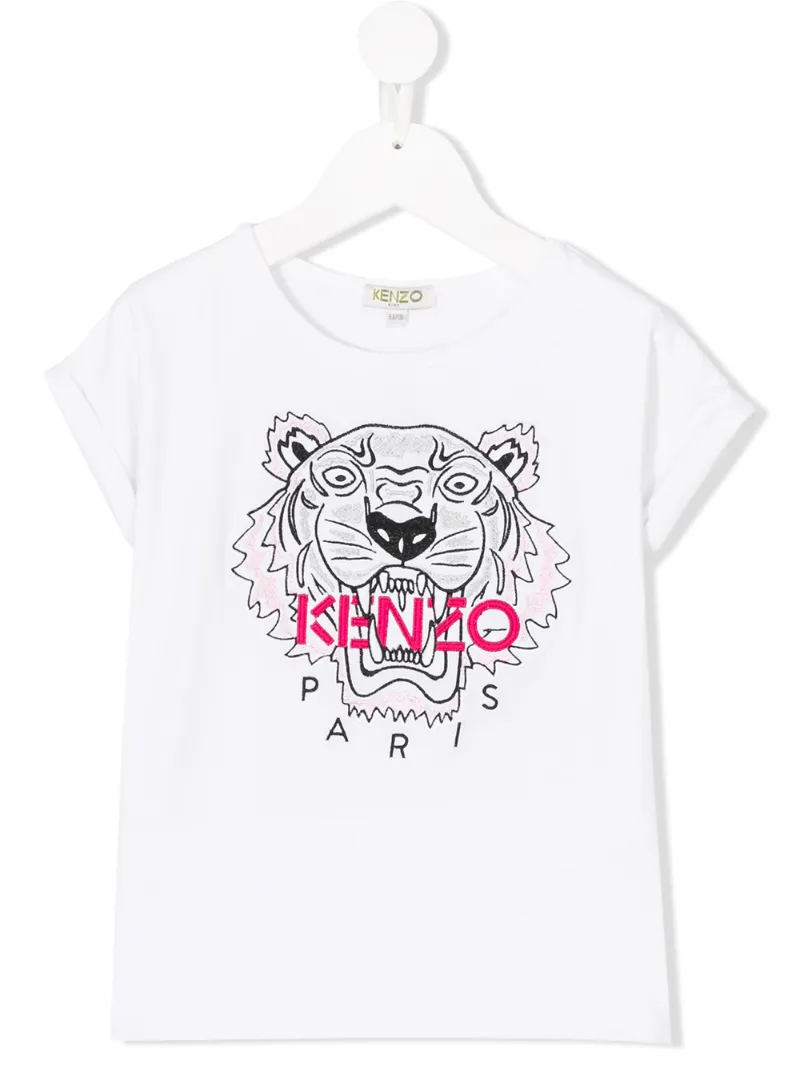 Kenzo Kids футболка с принтом тигра