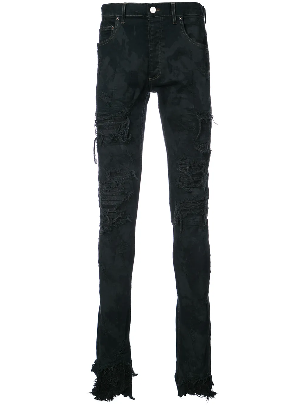 Fagassent paint splatter distressed jeans Clearance