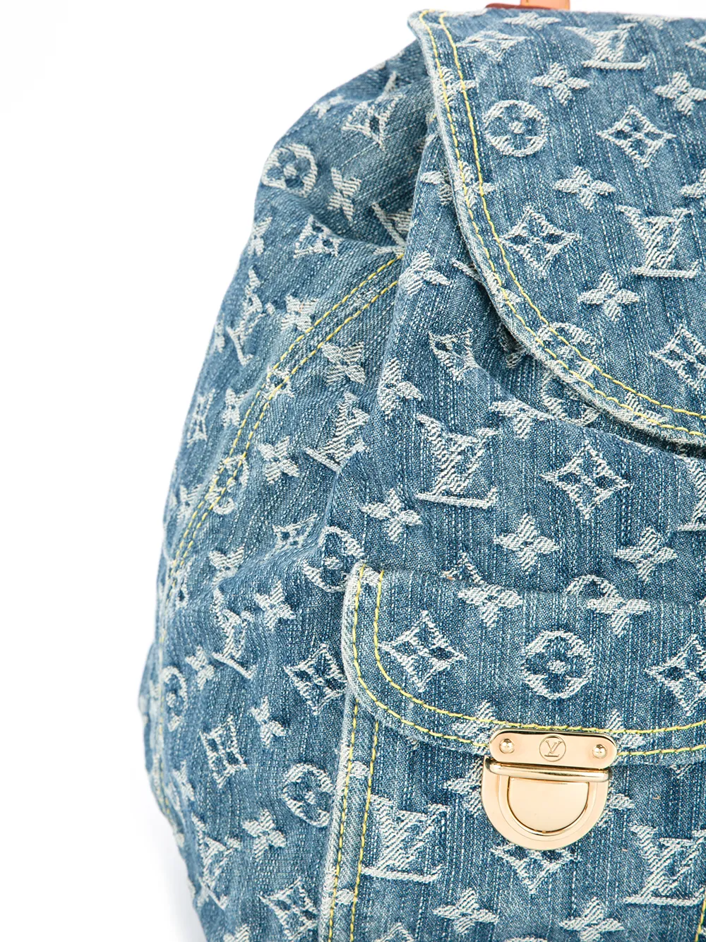 Louis Vuitton Denim Monogrammed Backpack Farfetch