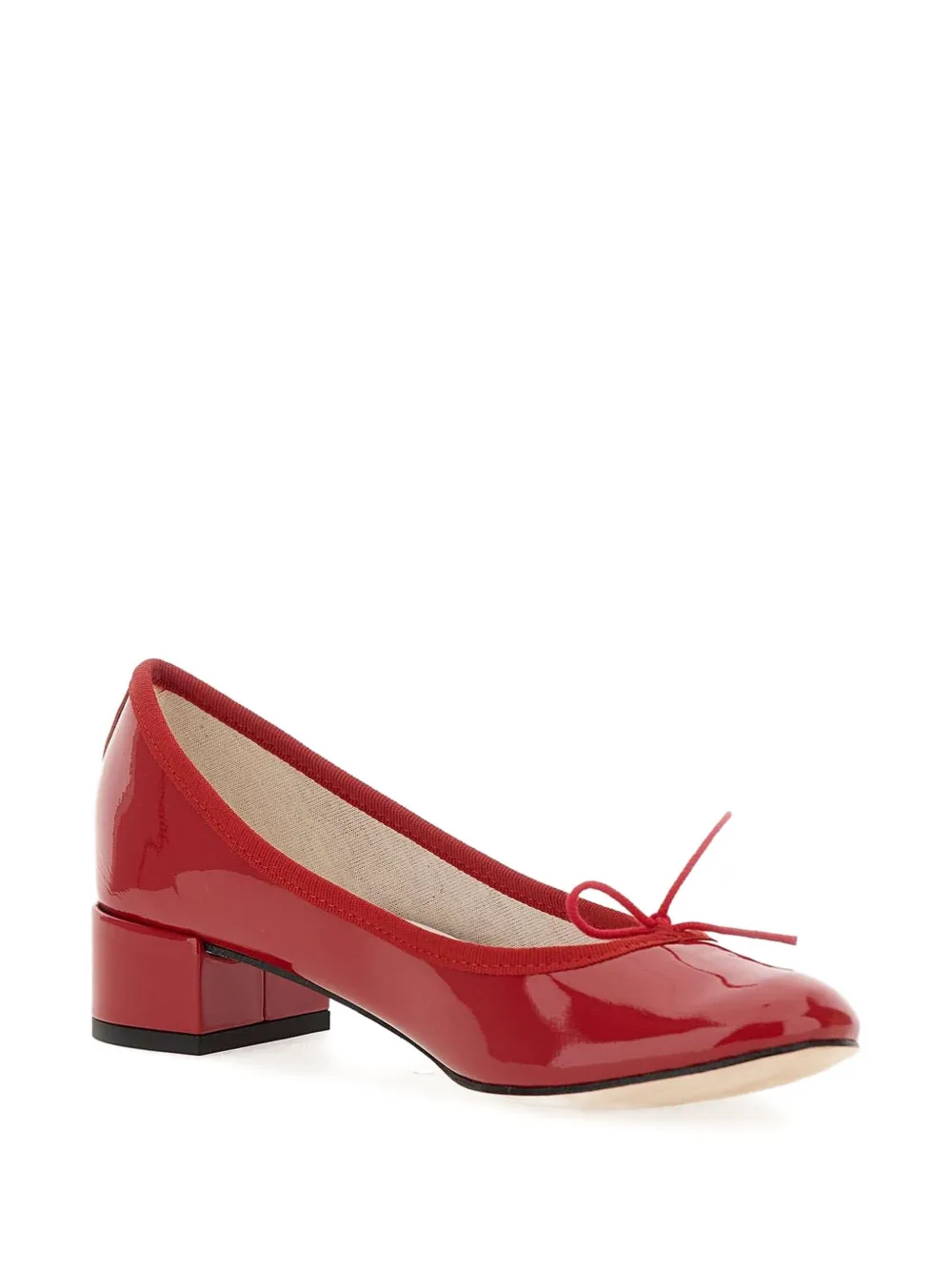 Repetto pumps met lage hak en strik aan voorzijde Rood