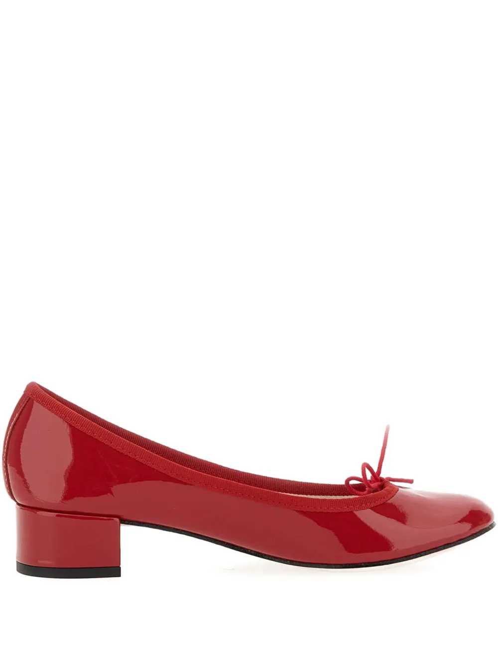 Repetto pumps met lage hak en strik aan voorzijde Rood