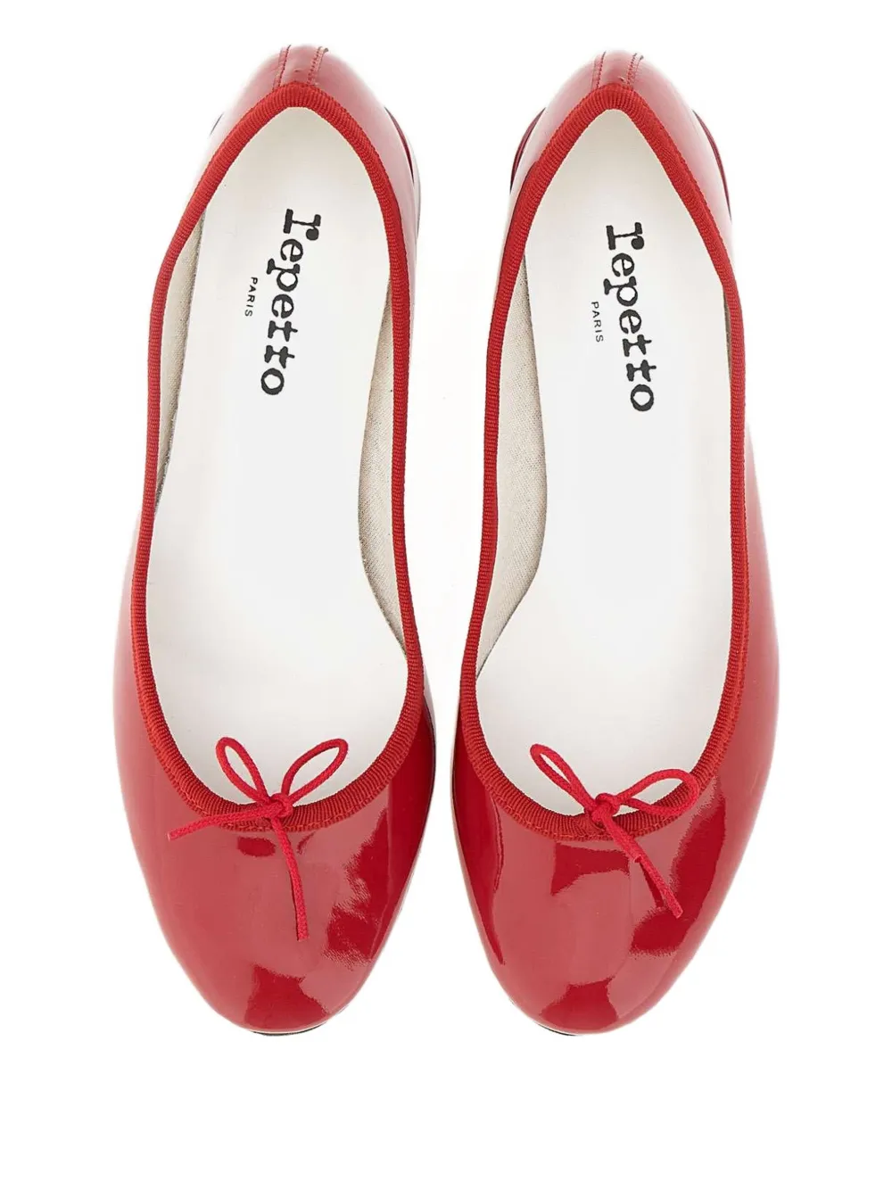 Repetto pumps met lage hak en strik aan voorzijde Rood