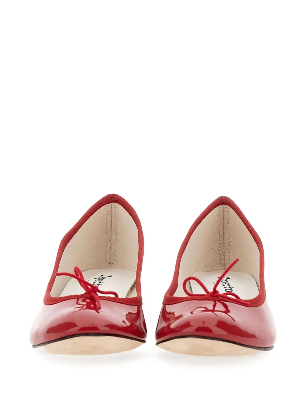 Repetto pumps met lage hak en strik aan voorzijde Rood