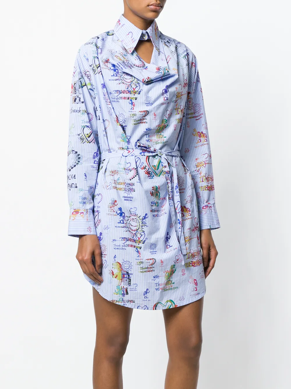 Imagen secundaria de producto de Vivienne Westwood Anglomania vestido estampado con cinturón - Azul - Vivienne Westwood Anglomania