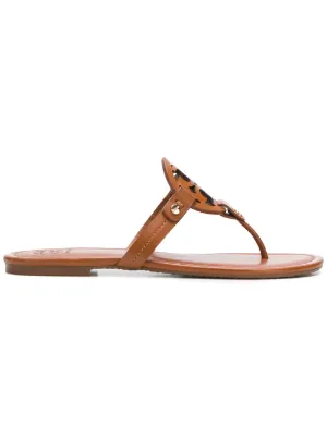 tory burch flip flops leather