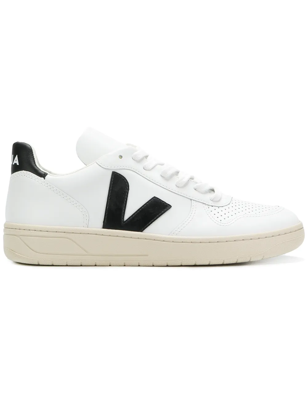veja 标志系带板鞋 in white