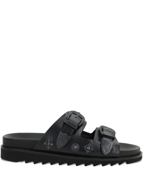 TOGA VIRILIS ブラックストラップサンダル Toga Virilis スタッズ サンダル 通販 - FARFETCH