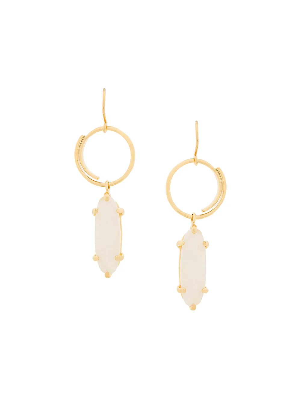 Wouters & Hendrix Technofossils moonstone earrings | metalizado | Image 1