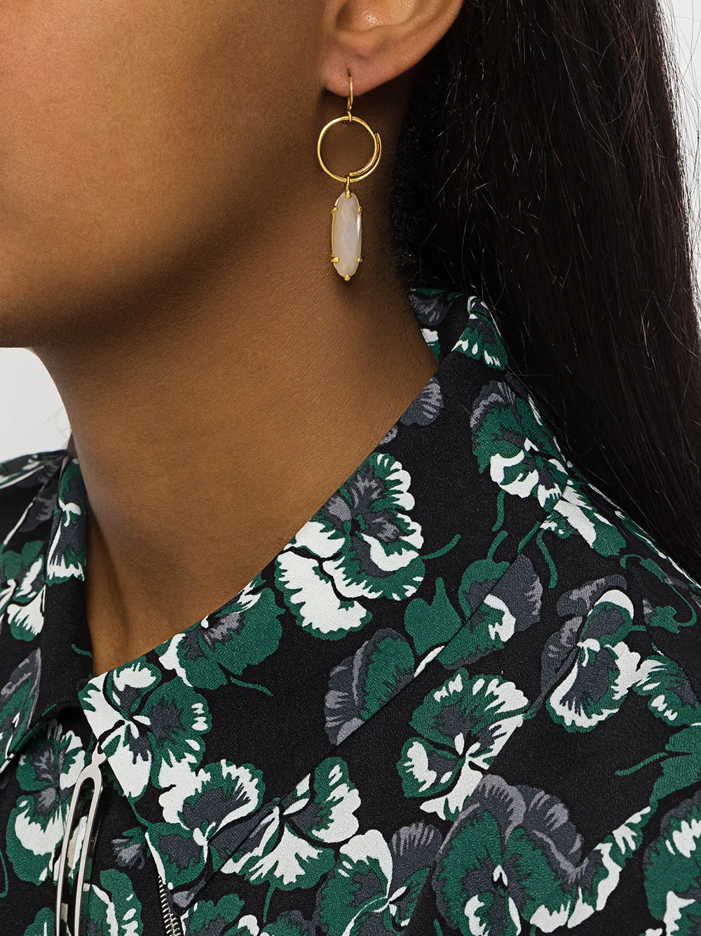 Wouters & Hendrix Maanstenen oorbellen van Technofossils - Metallic