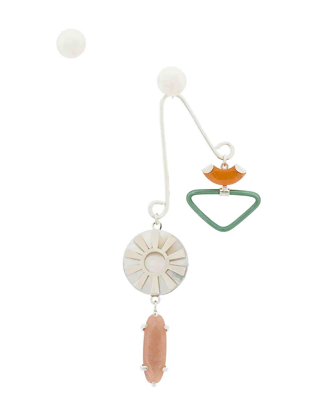 Wouters & Hendrix Technofossils e-coated Balance earrings | metalizado | Image 1