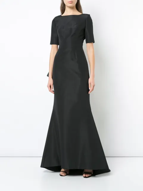 carolina herrera harrison open back gown