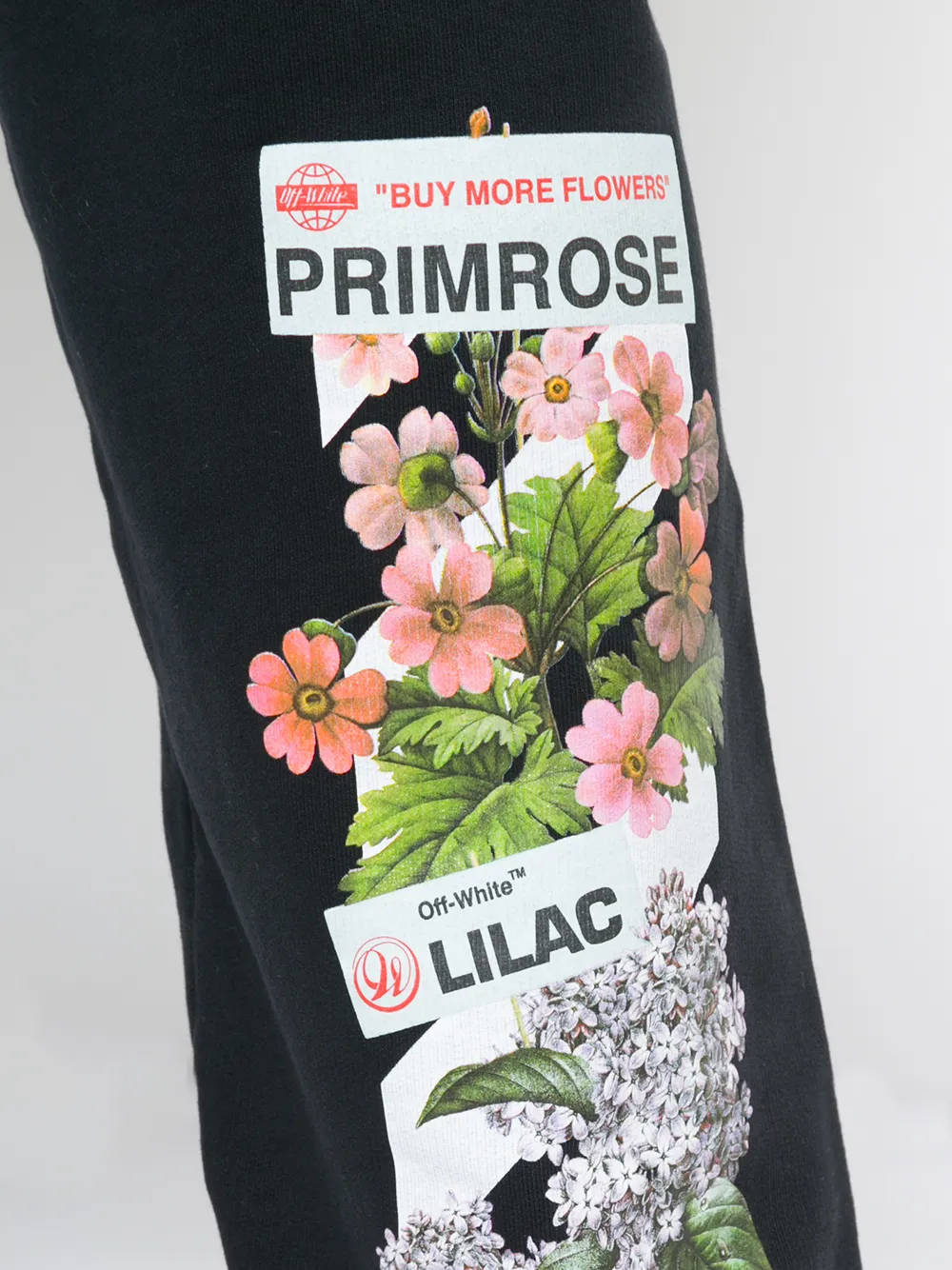 Off-White achterste track broek met print Zwart