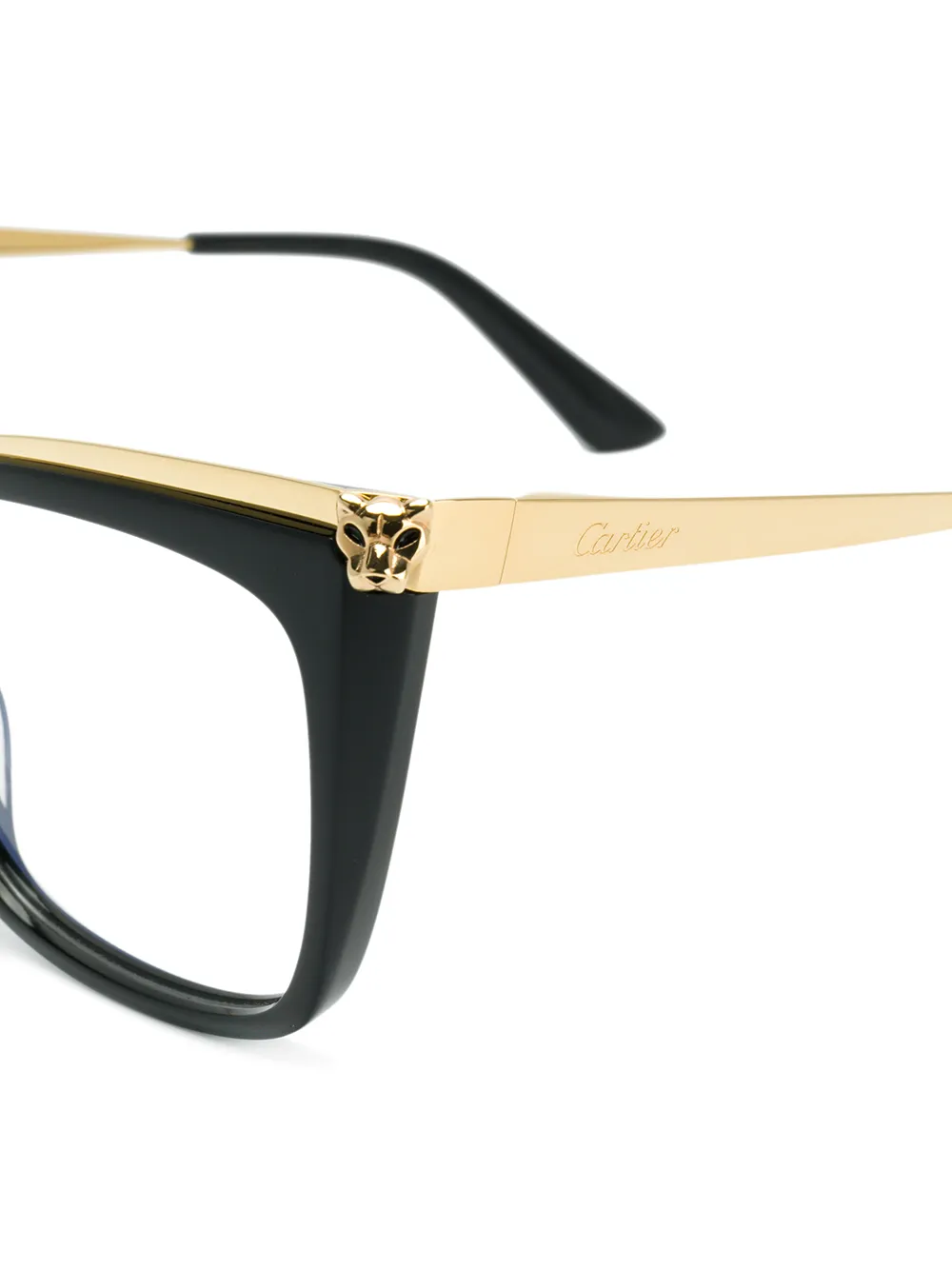  Cartier Eyewear Cat Eye Glasses - Black 