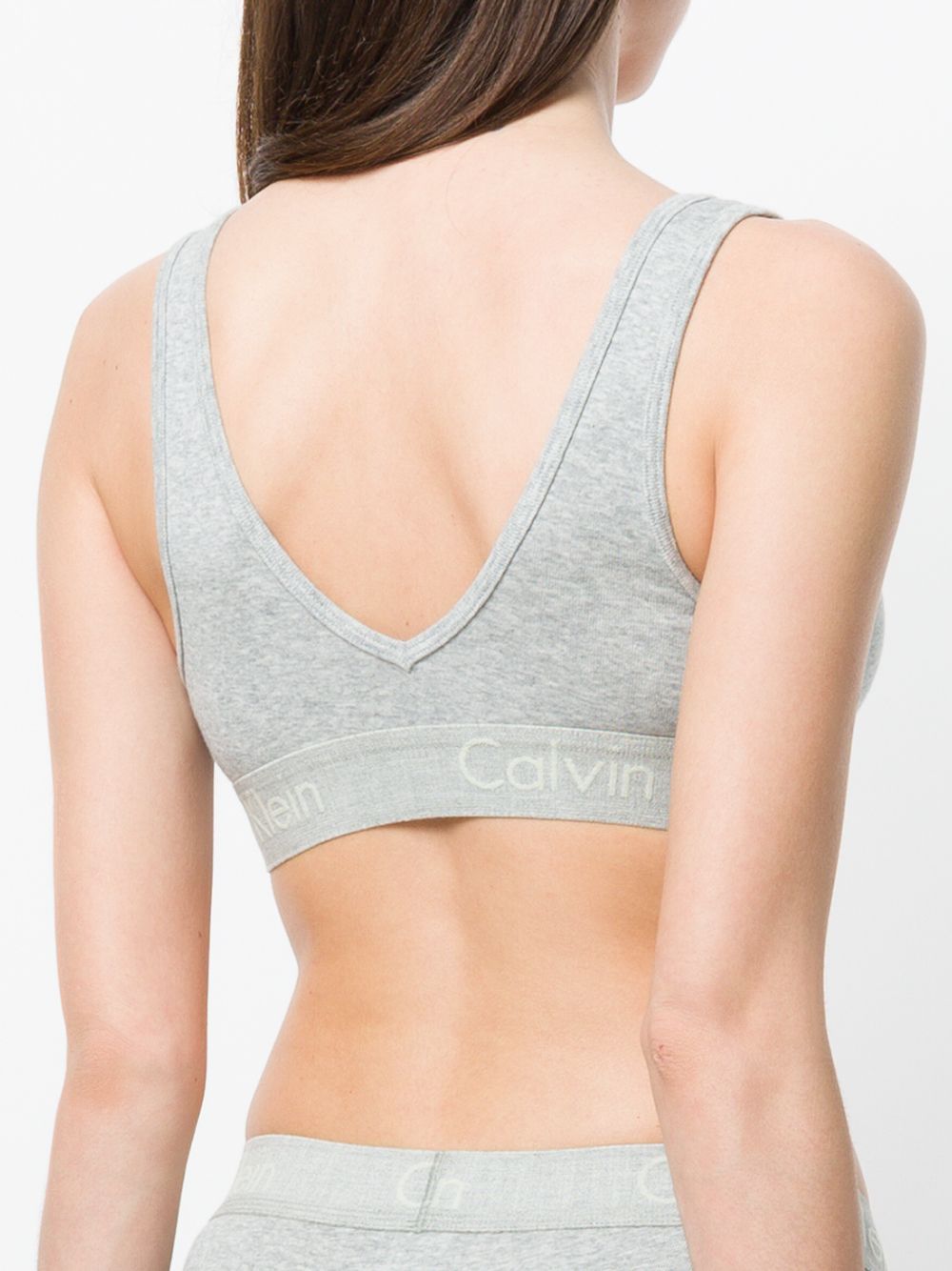 Imagen adicional 2 de producto de Calvin Klein Jeans sujetador con logo - Gris - Calvin Klein