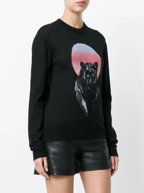 saint laurent panther sweater