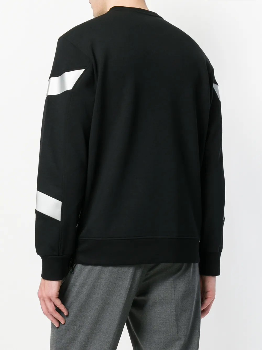 Neil Barrett casual sweater met print Zwart