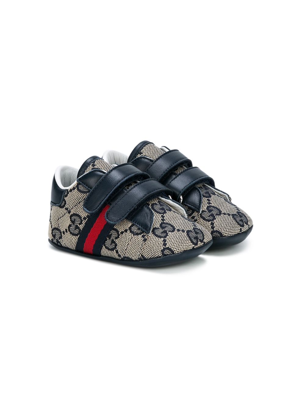 фото Gucci kids кроссовки 'gg supreme' с отделкой web