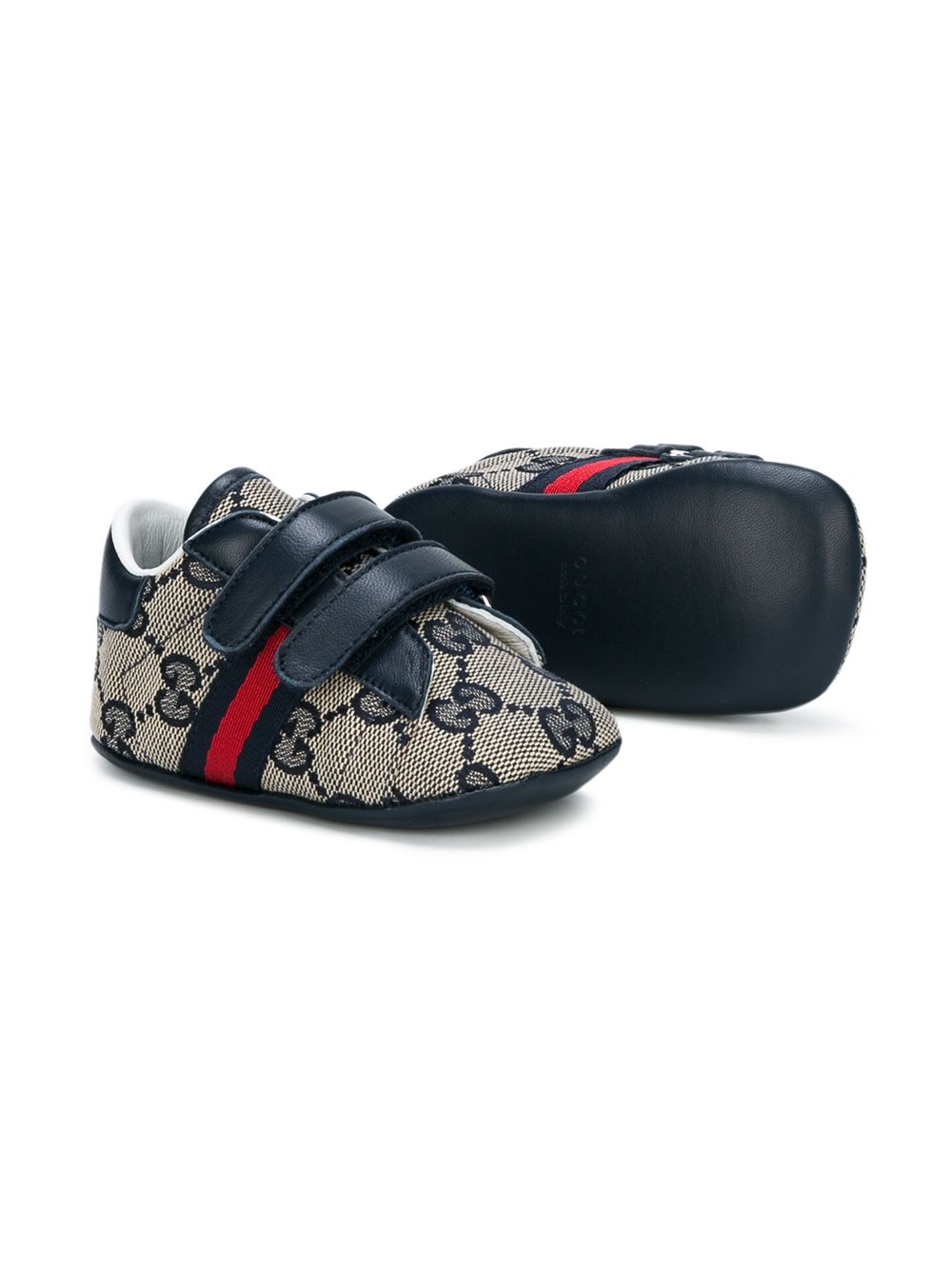 фото Gucci kids кроссовки 'gg supreme' с отделкой web