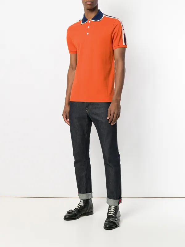 orange gucci polo