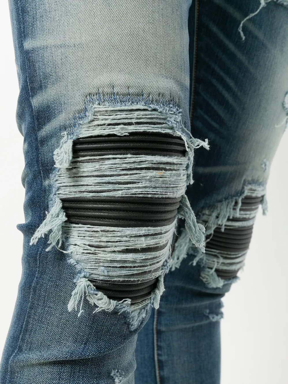 amiri mx1 leather patch jeans