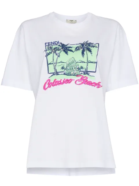 Fendi Logo Patch T-shirt