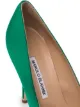 Manolo Blahnik Green Hangisi 105 pumps with jewel buckle