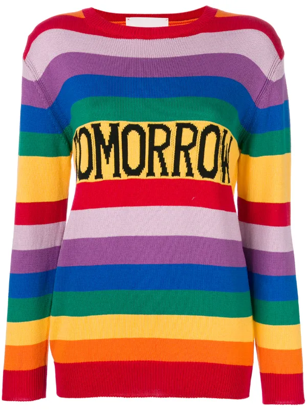 alberta ferretti rainbow sweater