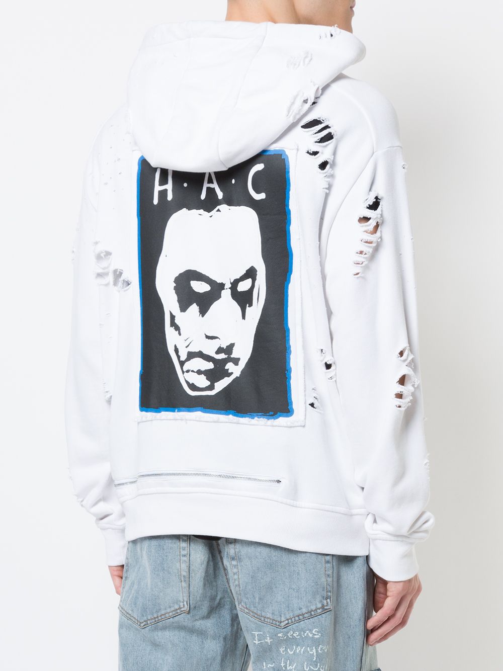 Shop Haculla Destroy Popularity Hoodie In White