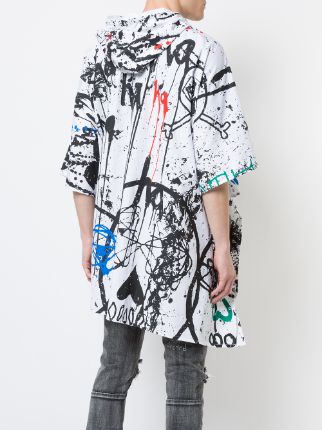 Paint Canvas poncho coat展示图