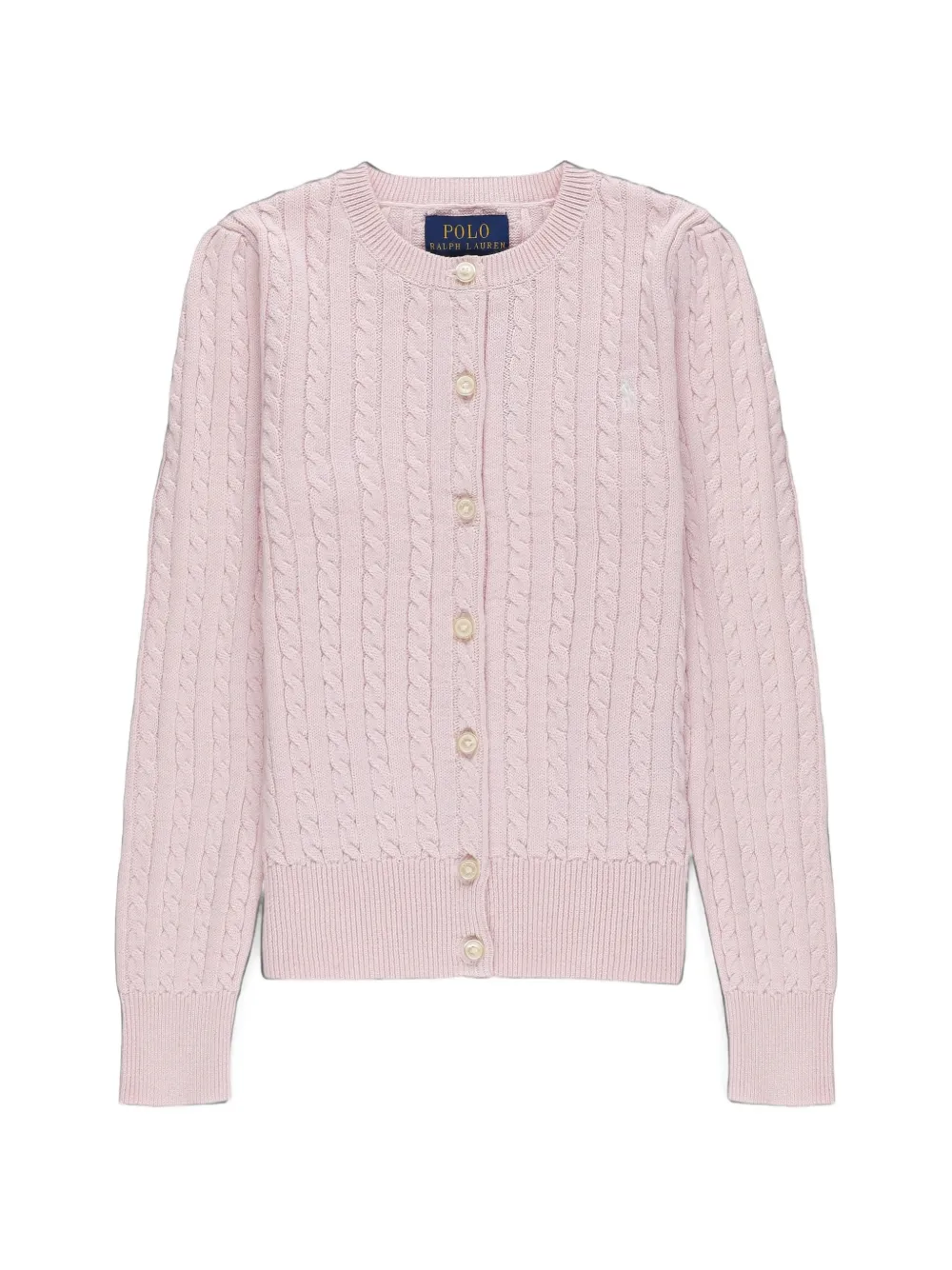 POLO RALPH LAUREN KIDS cardigan en maille torsadée - Rose POLO RALPH LAUREN KIDS cardigan en maille torsadée - Rose