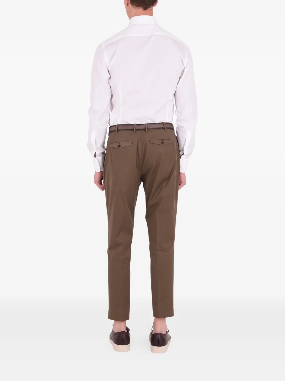  Dell'oglio Cropped Chino Aus Baumwollstretch   Braun 